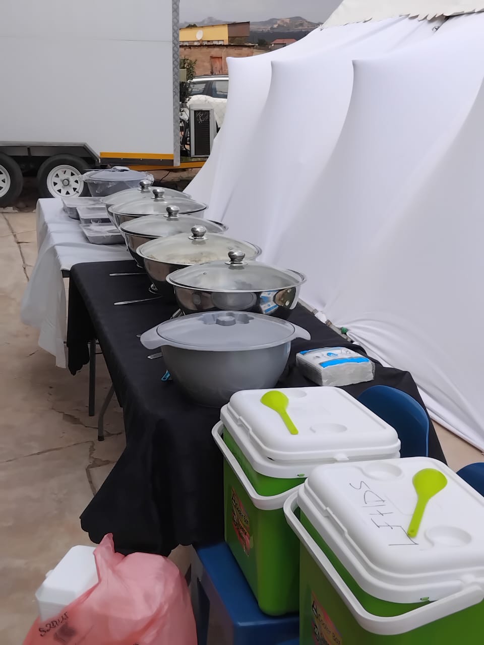 Traditional meal service at funeral